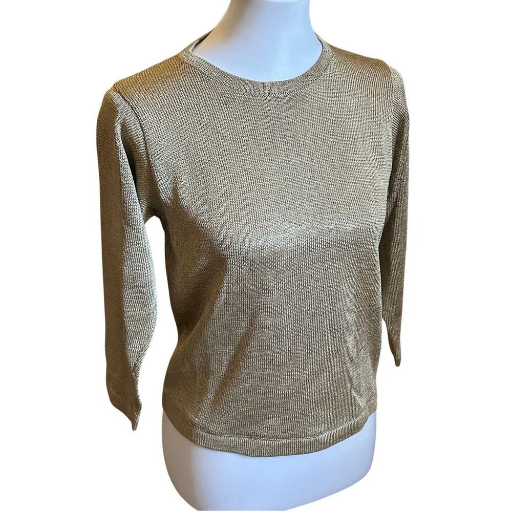 Archival John Patrick Metallic Knit Top – Italian Yarn, Vintage 90s/00s
